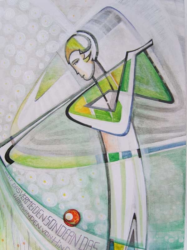 Malerei: Golfer